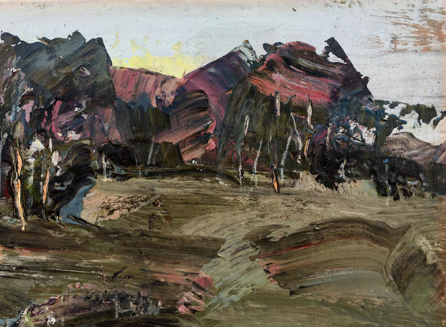 Abstract oil painting Nature Landscape Mazur Vladimir
