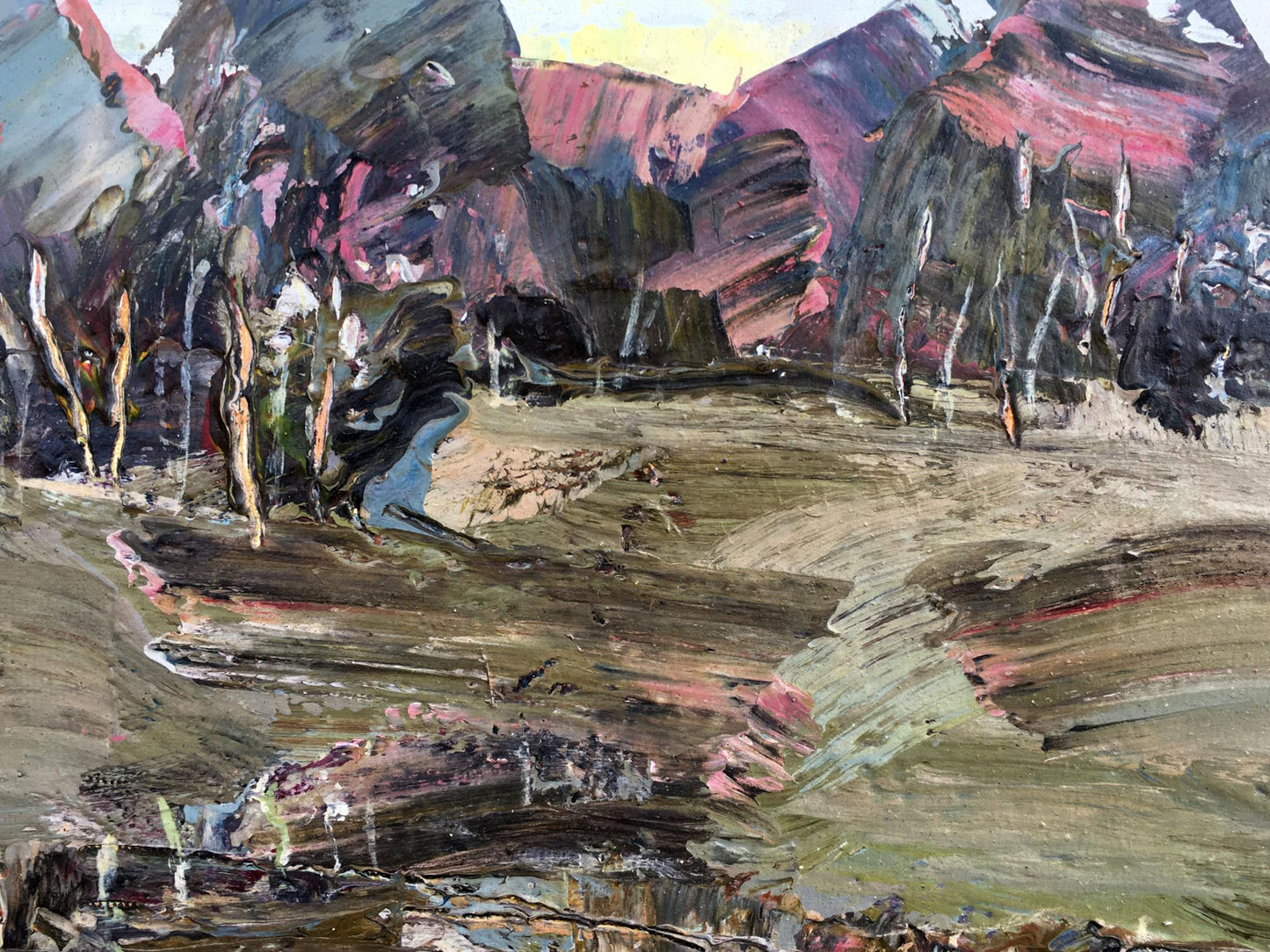 Abstract oil painting Nature Forest Landscape Mazur Vladimir