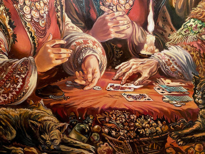Oil painting Fortune Telling by Alexander Arkadievich Litvinov