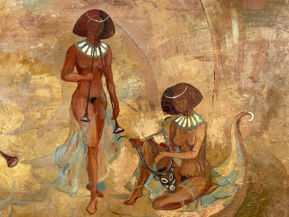 Abstract oil painting by Zhukov Alexander Viktorovich: Egyptian musicians mural