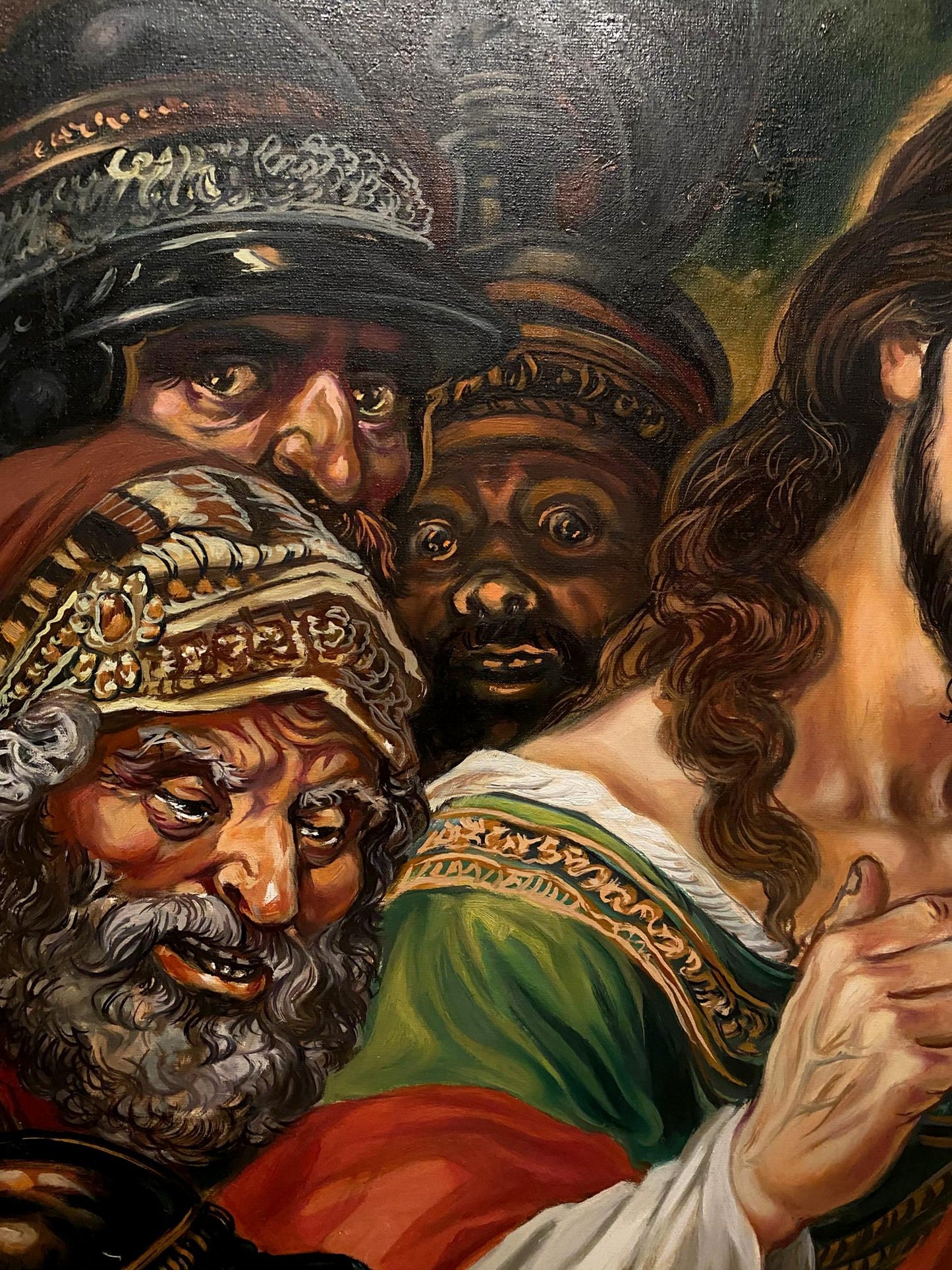 Oil painting of Christ and the sinner by Alexander Arkadievich Litvinov
