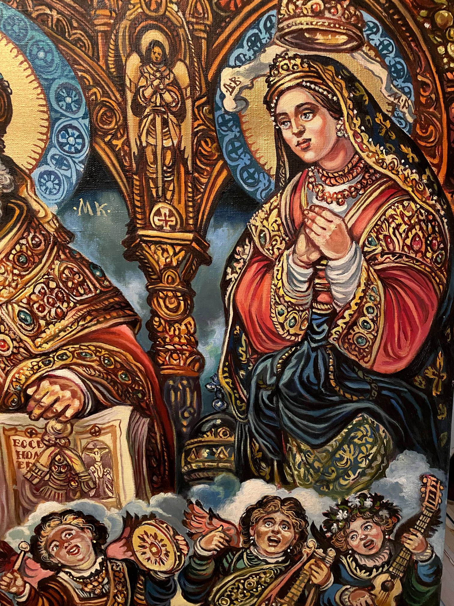 Oil painting of St. Nicholas by Alexander Arkadievich Litvinov