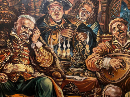 Oil painting of Hetman Mazepa and Karl 12 by Litvinov