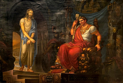 Oil painting of Christ before Pilate by Litvinov