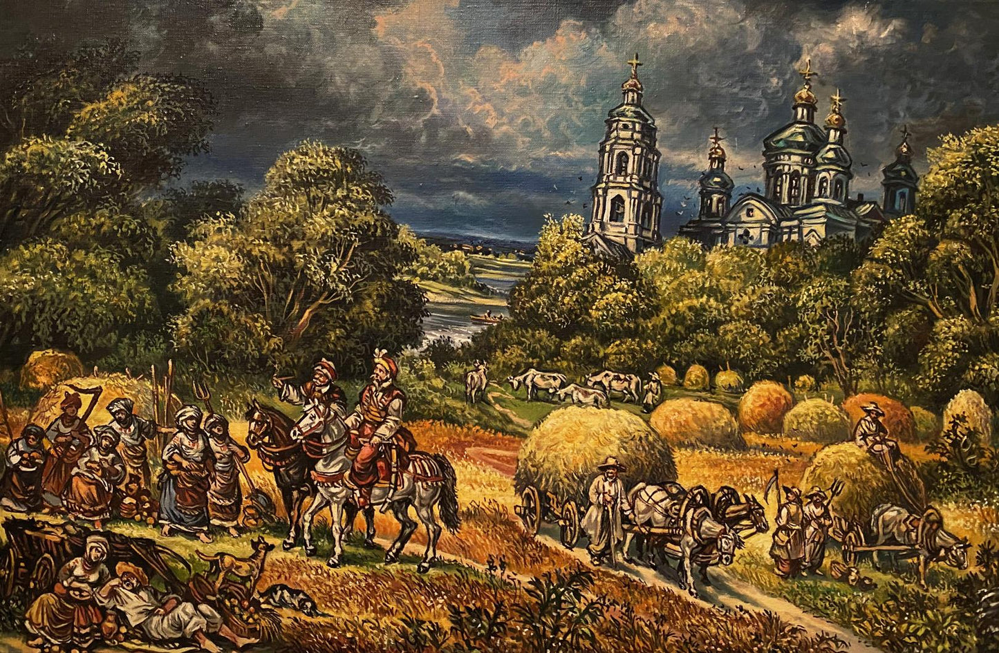 Oil painting The dark clouds have passed by Alexander Litvinov