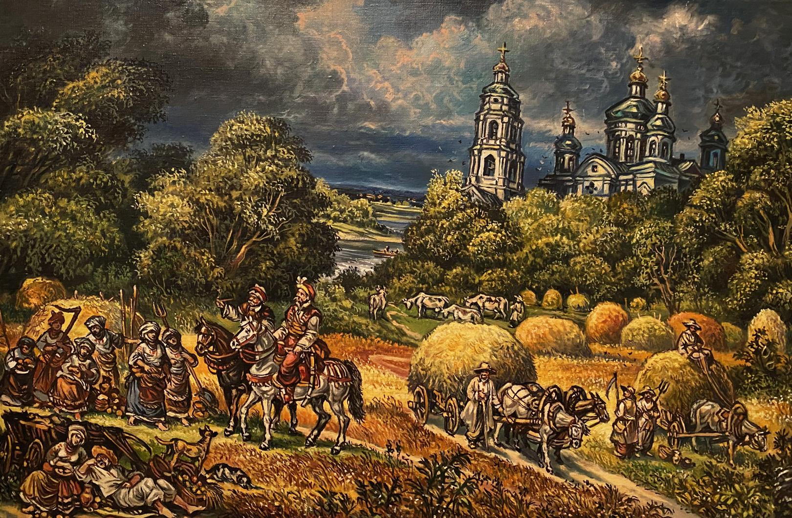 Oil painting The dark clouds have passed by Alexander Litvinov