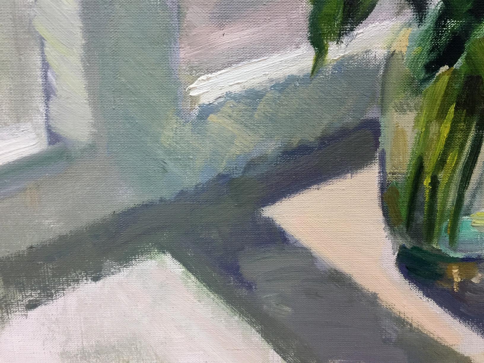 Oil painting of green potted plant by Kryzhanivskyi Viktor Vladimirovich