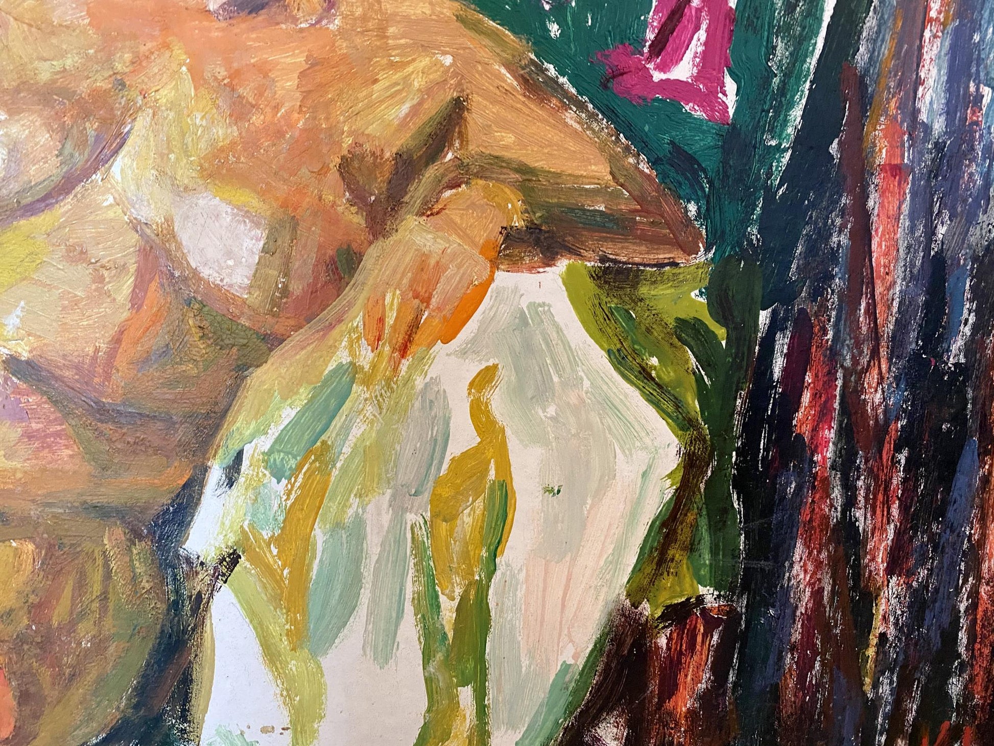 Nikolai Petrovich Glushchenko's oil painting captures the essence of a female figure