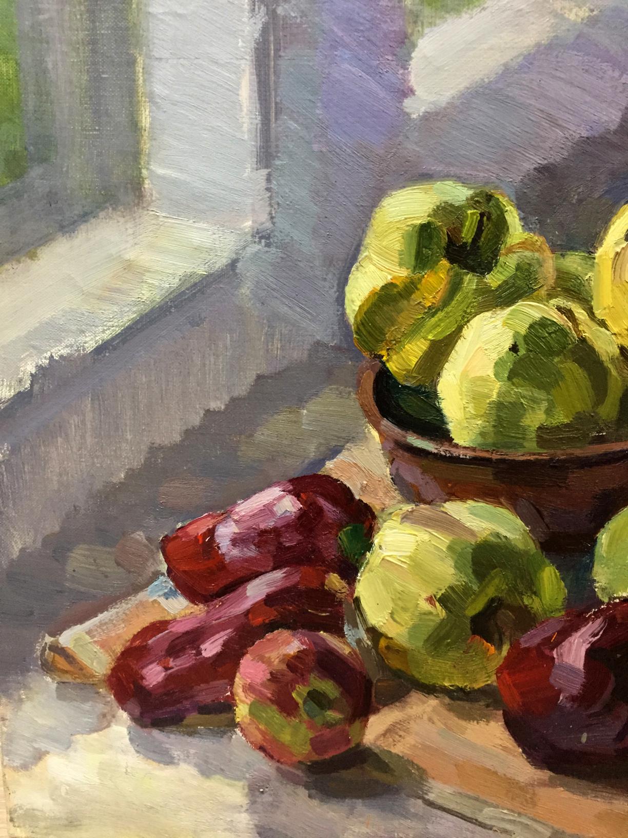 Oil painting by Kryzhanivskyi Viktor Vladimirovich: apples and peppers