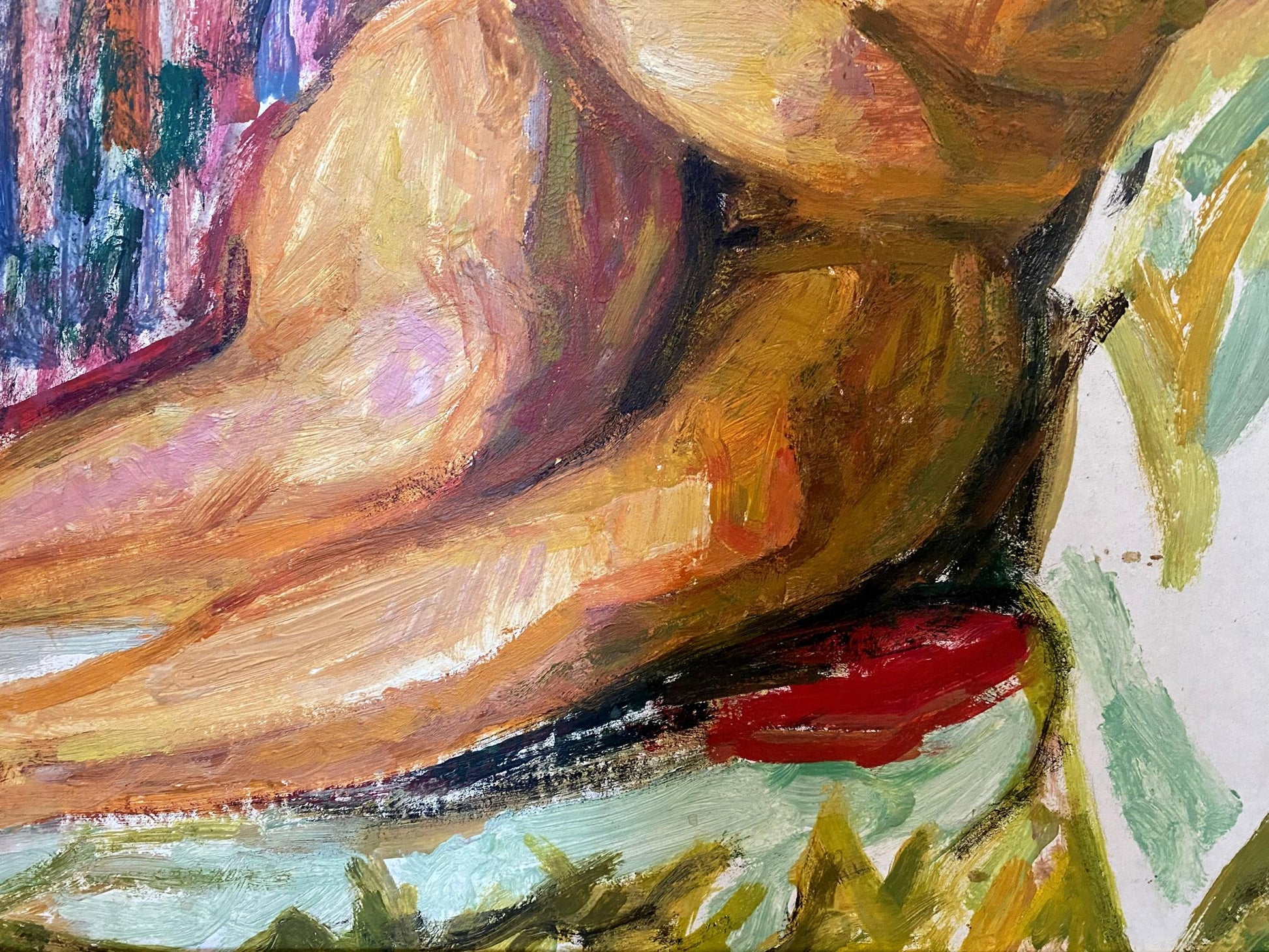 Nikolai Petrovich Glushchenko's oil painting presents a female figure form