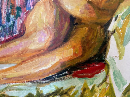 Nikolai Petrovich Glushchenko's oil painting presents a female figure form