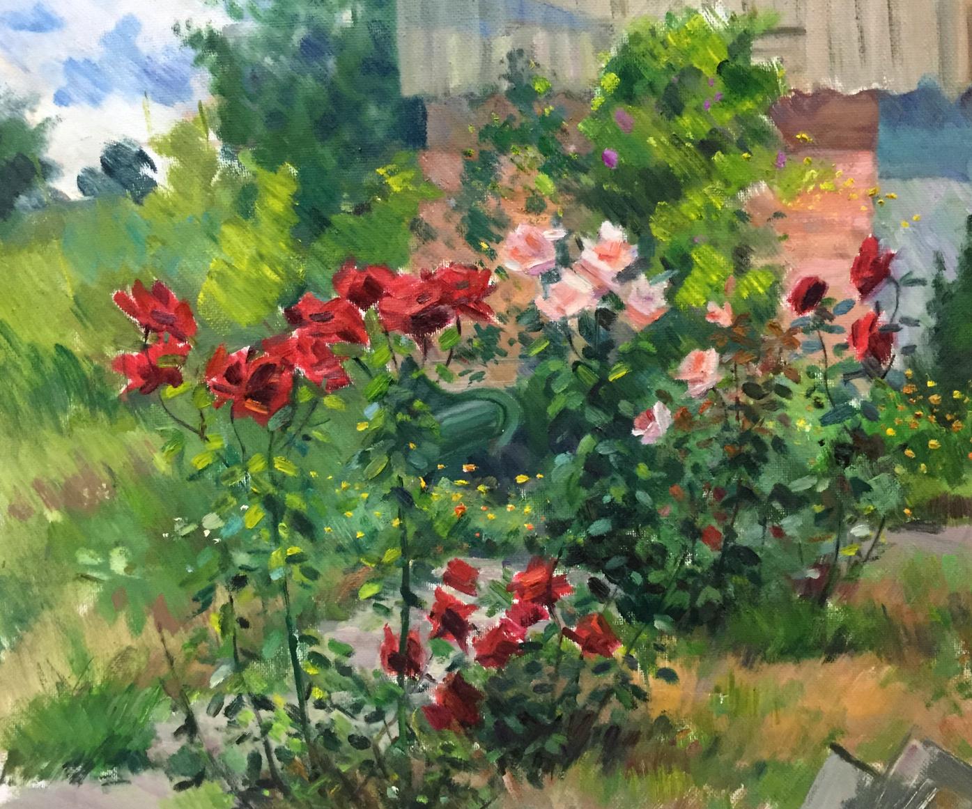 Oil painting In the garden by Kryzhanivskyi Viktor Vladimirovich
