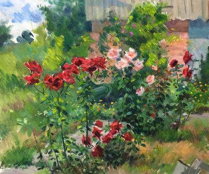 Oil painting In the garden by Kryzhanivskyi Viktor Vladimirovich