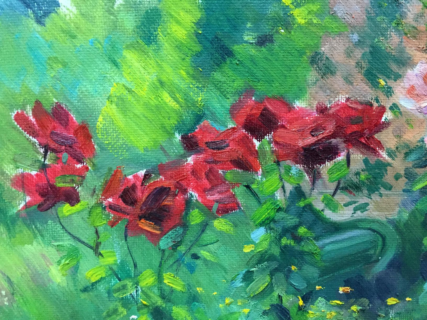 Vibrant red flowers by Kryzhanivskyi Viktor Vladimirovich oil painting
