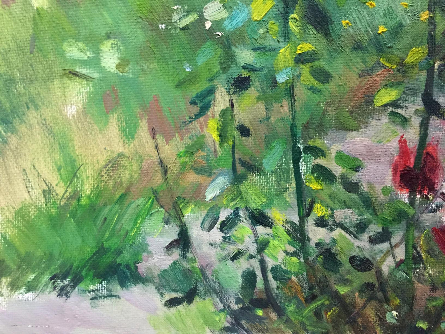 Vibrant impressionist oil painting In the Garden by Kryzhanivskyi Viktor Vladimirovich