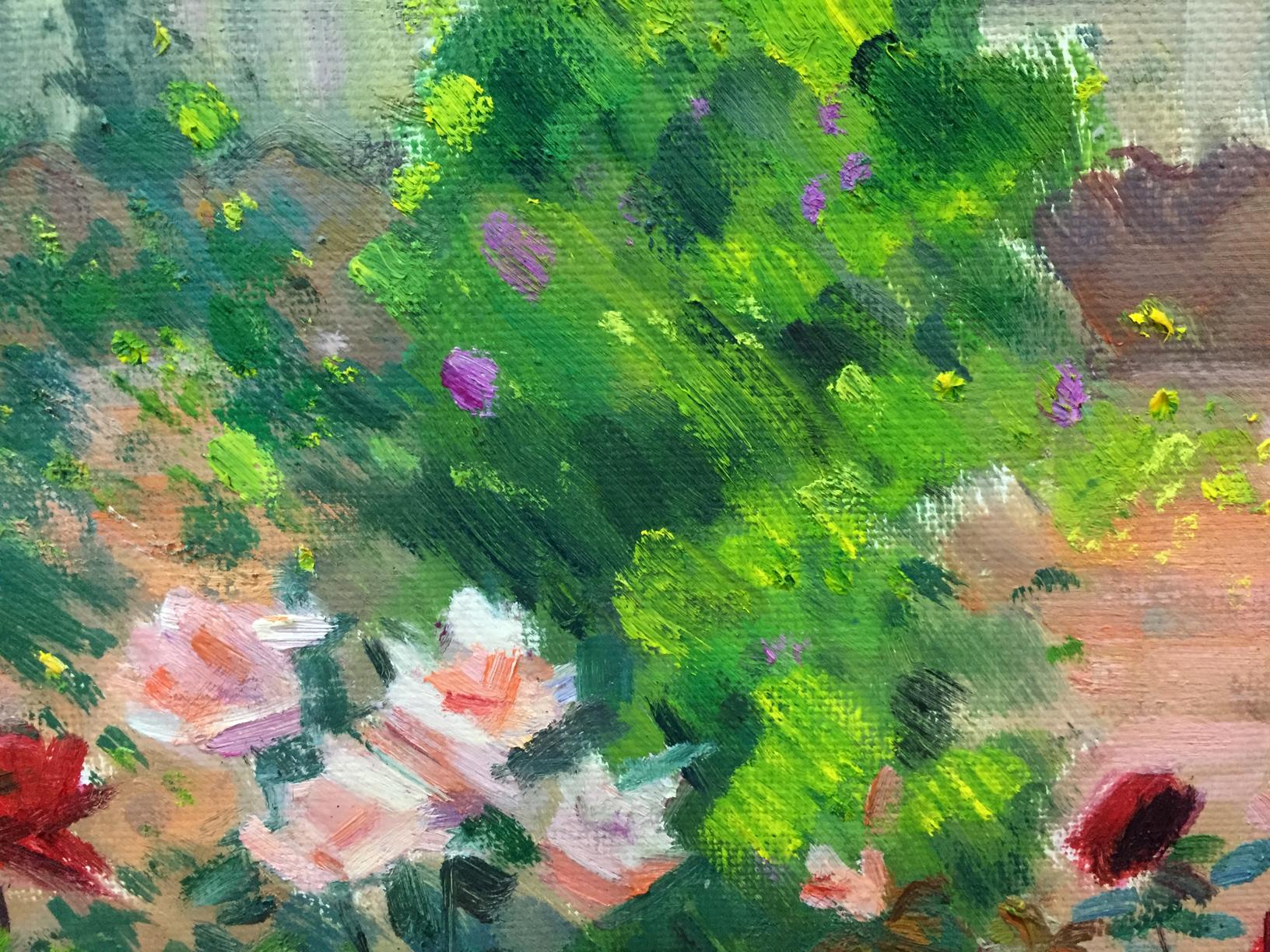 Vibrant impressionist oil painting In the Garden by Kryzhanivskyi Viktor Vladimirovich