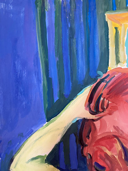 Vibrant abstract oil painting by Glushchenko Nikolai Petrovich, By the mirror