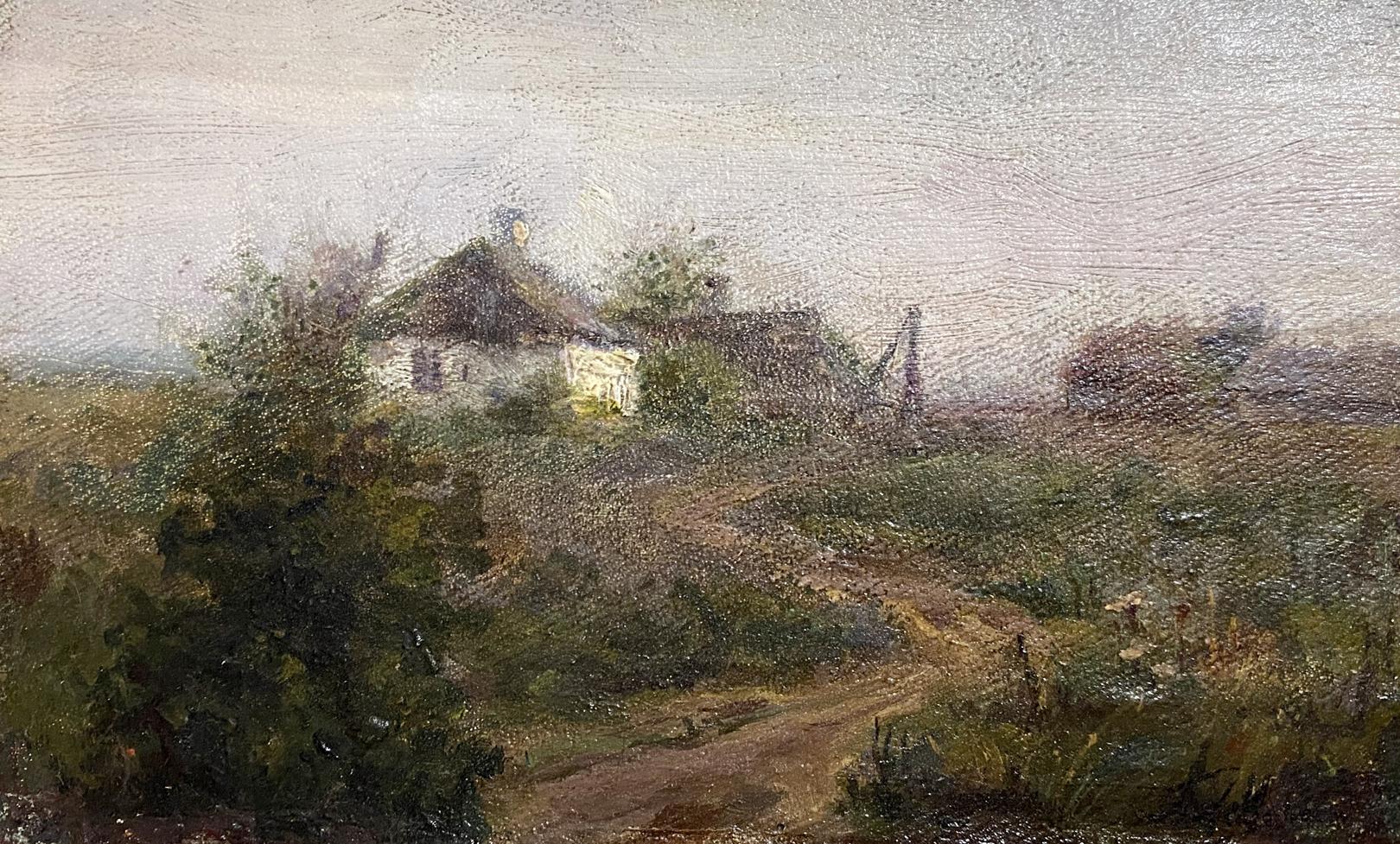 Misty impressionistic oil painting Way home by Levchenko Potr Alekseyevich