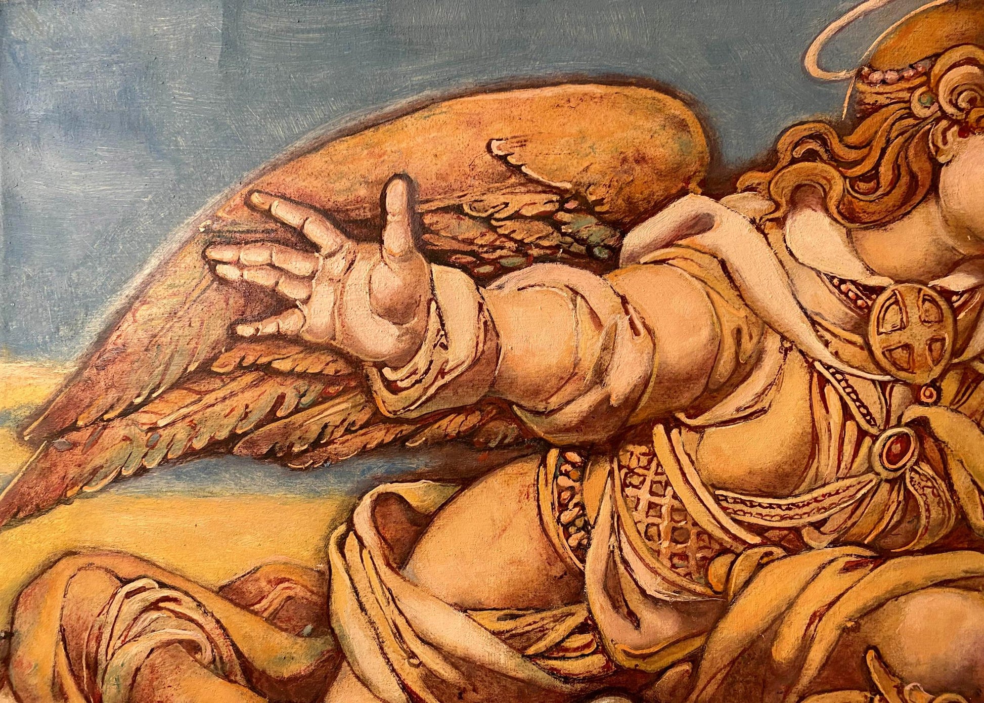 Oil painting of winged angel by Litvinov Oleg Arkad’yevich