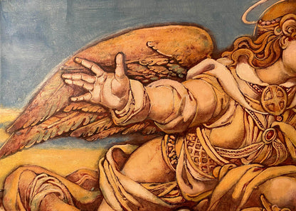 Oil painting of winged angel by Litvinov Oleg Arkad’yevich