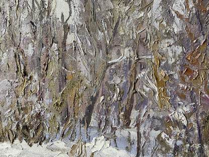 Textured oil painting of tree bark by Gaponchenko Ivan Ivanovich