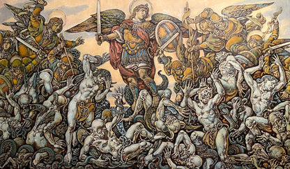 Oil painting of Michael the Archangel by Litvinov Oleg Arkad’yevich