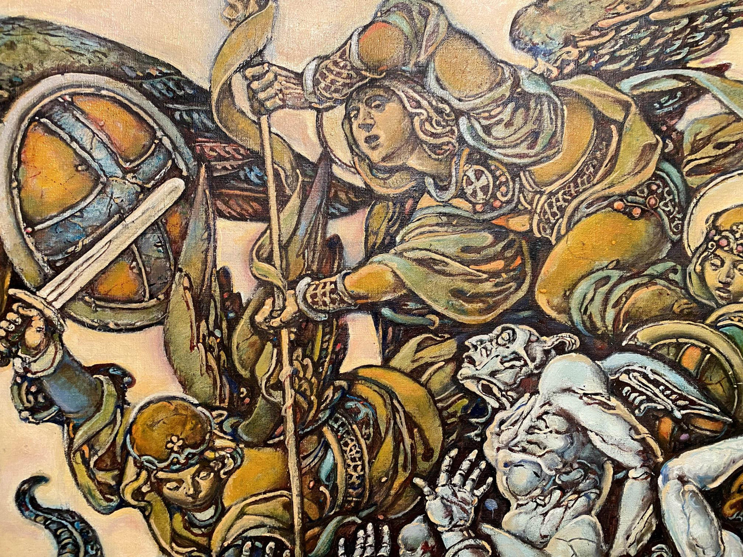 Oil painting of Michael the Archangel by Litvinov Oleg Arkad’yevich