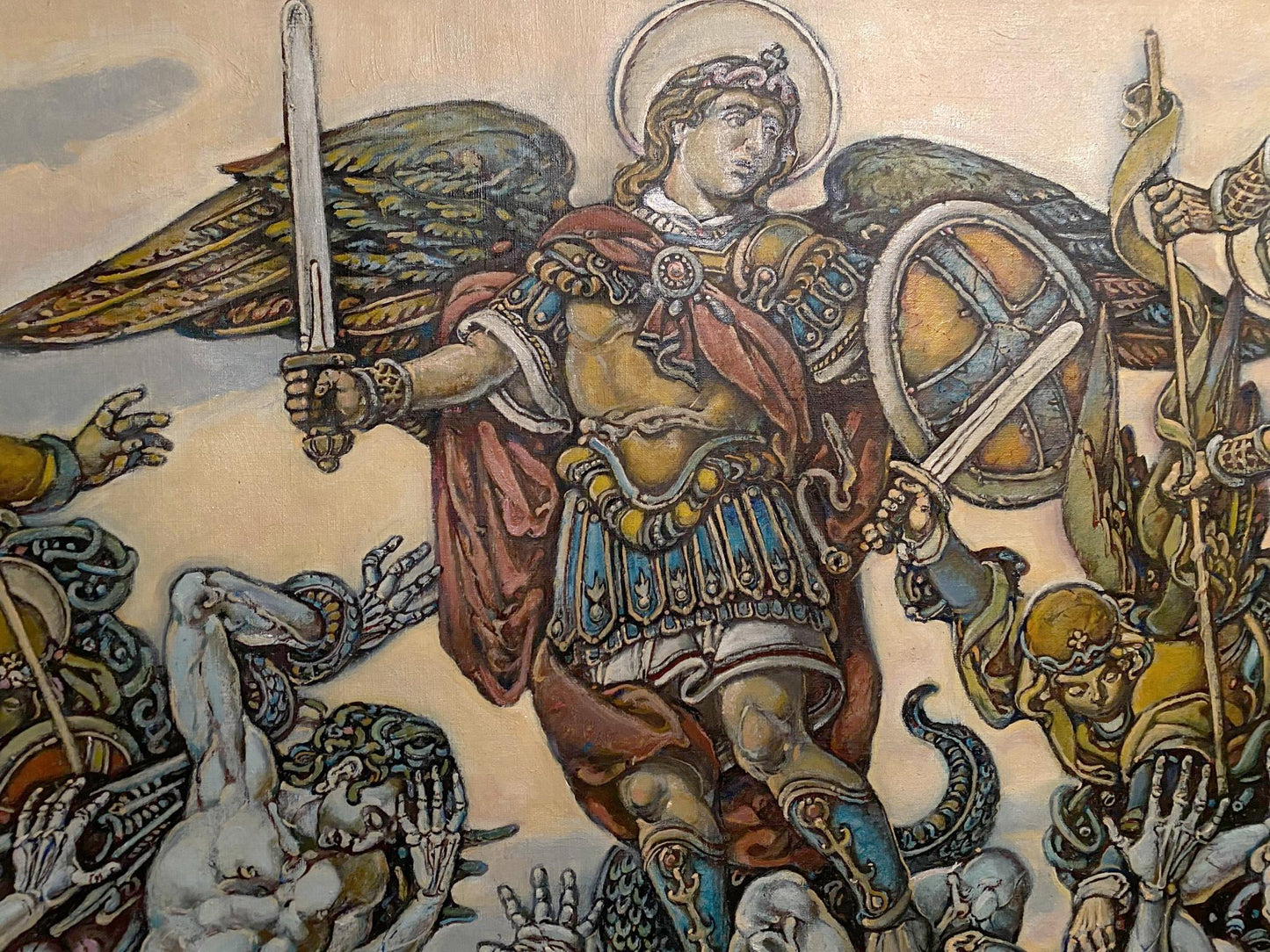 Oil painting of Michael the Archangel by Litvinov Oleg Arkad’yevich
