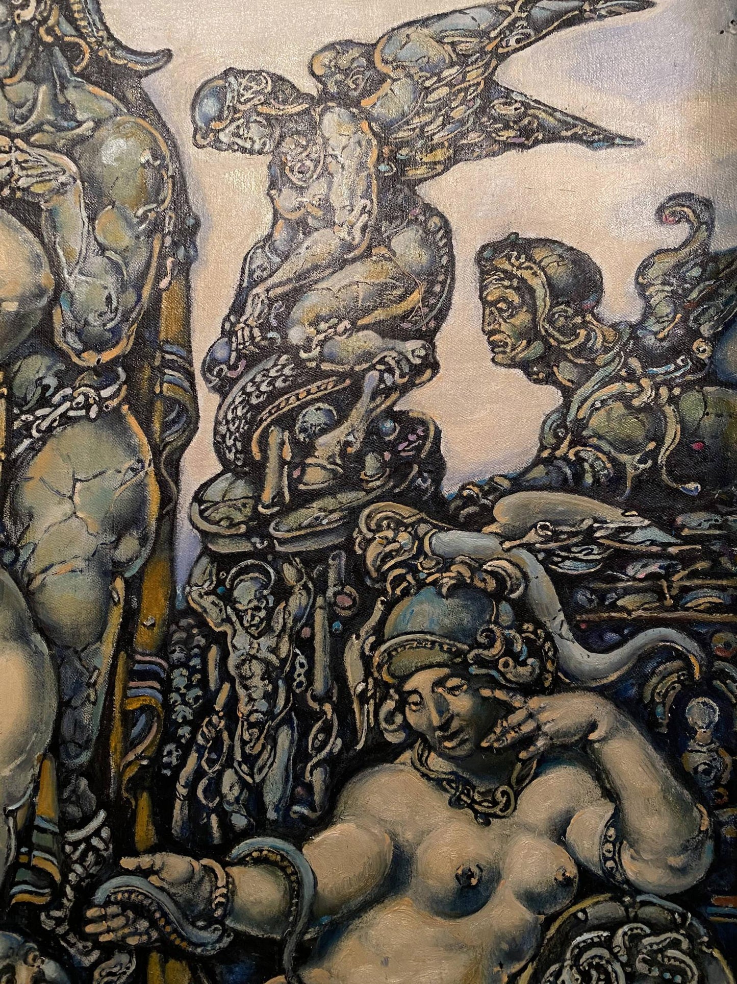 Oil painting of King Oedipus and Sphinx by Litvinov Oleg Arkad’yevich