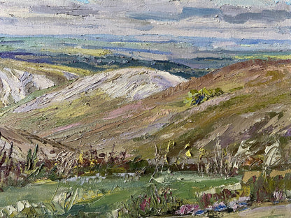Impressionistic oil painting of White mountains by Gaponchenko Ivan Ivanovich