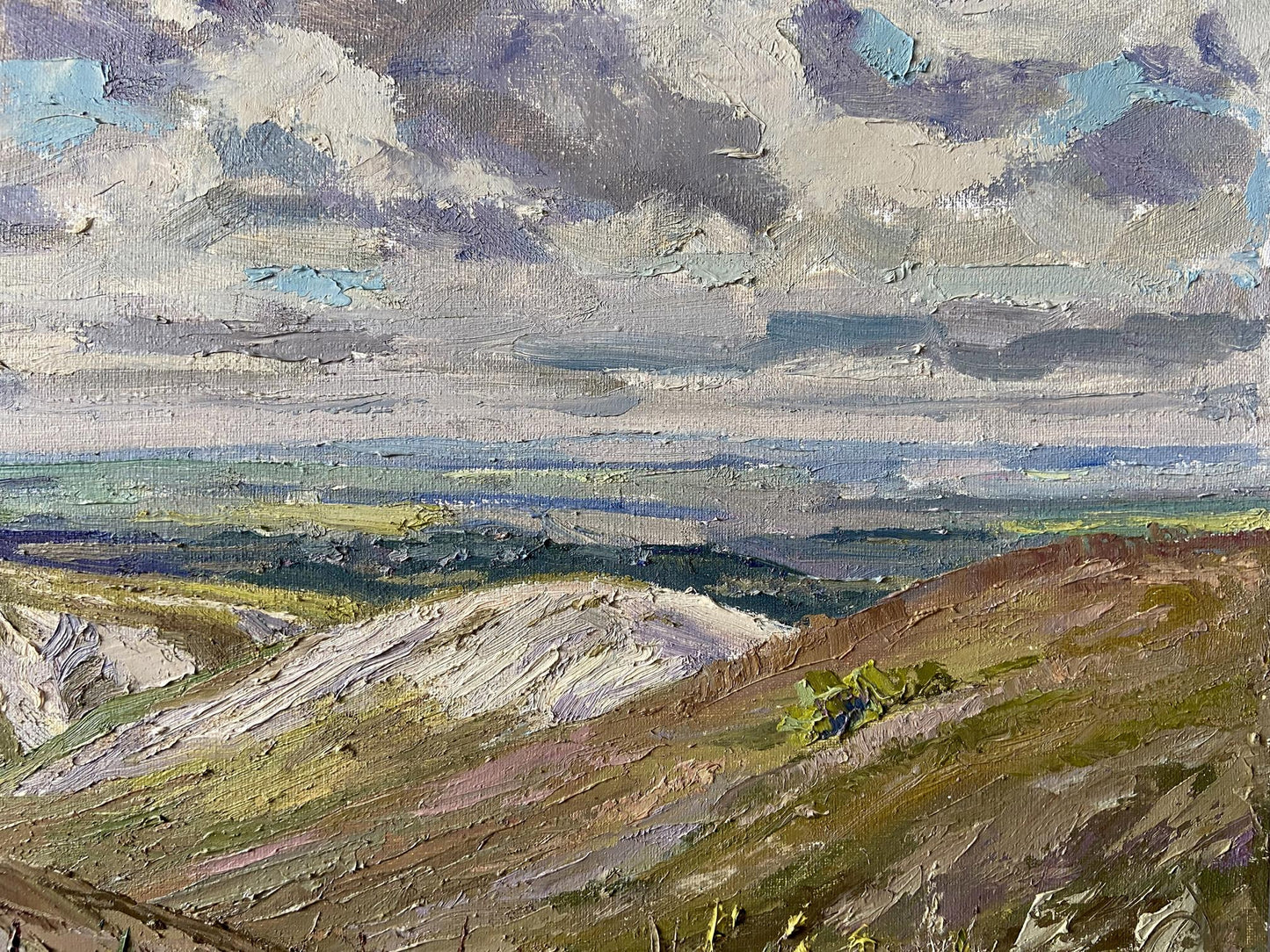 Textured oil painting of White Mountains by Gaponchenko Ivan Ivanovich