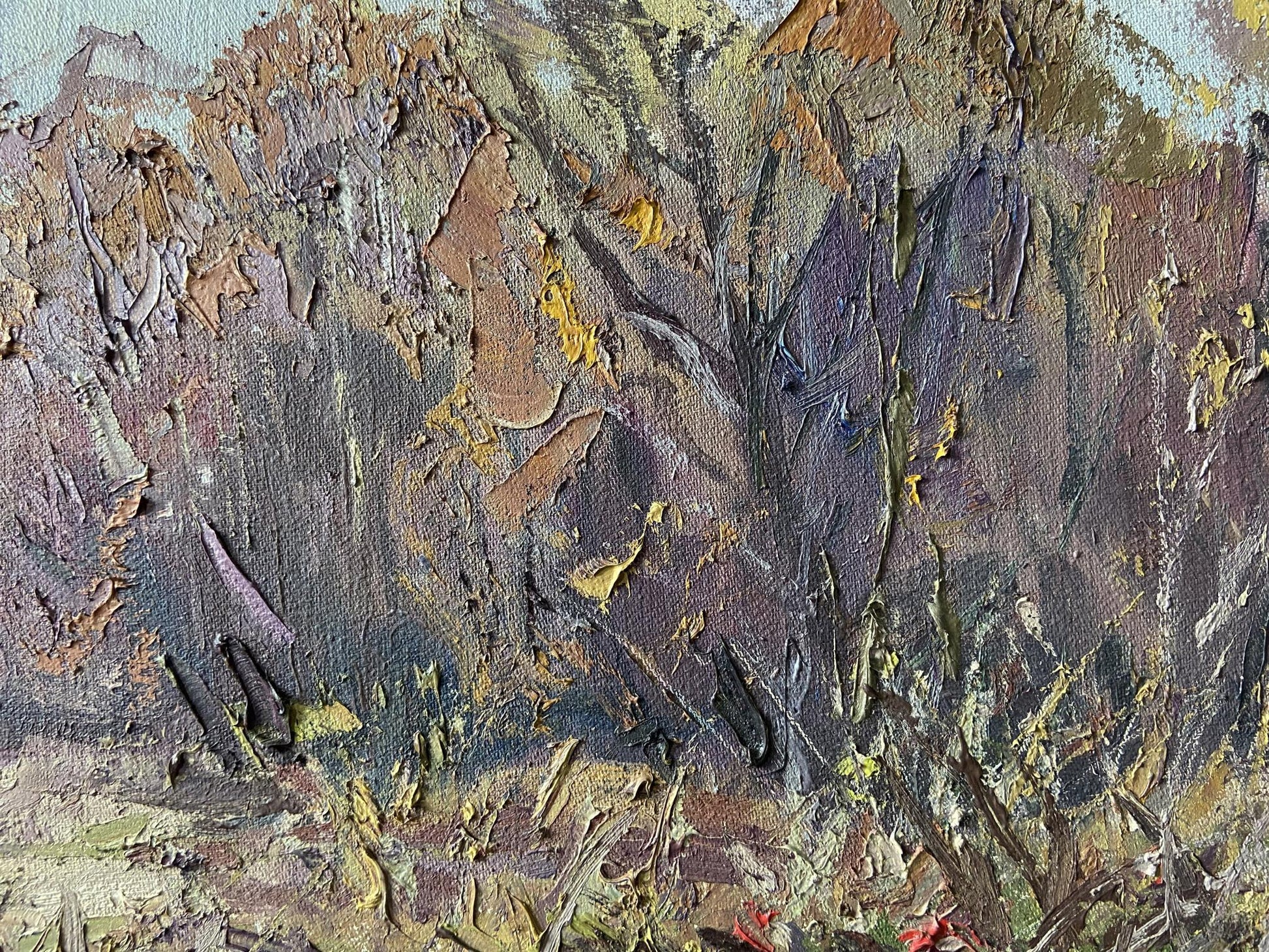 Textured oil painting Deep Autumn by Gaponchenko Ivan Ivanovich