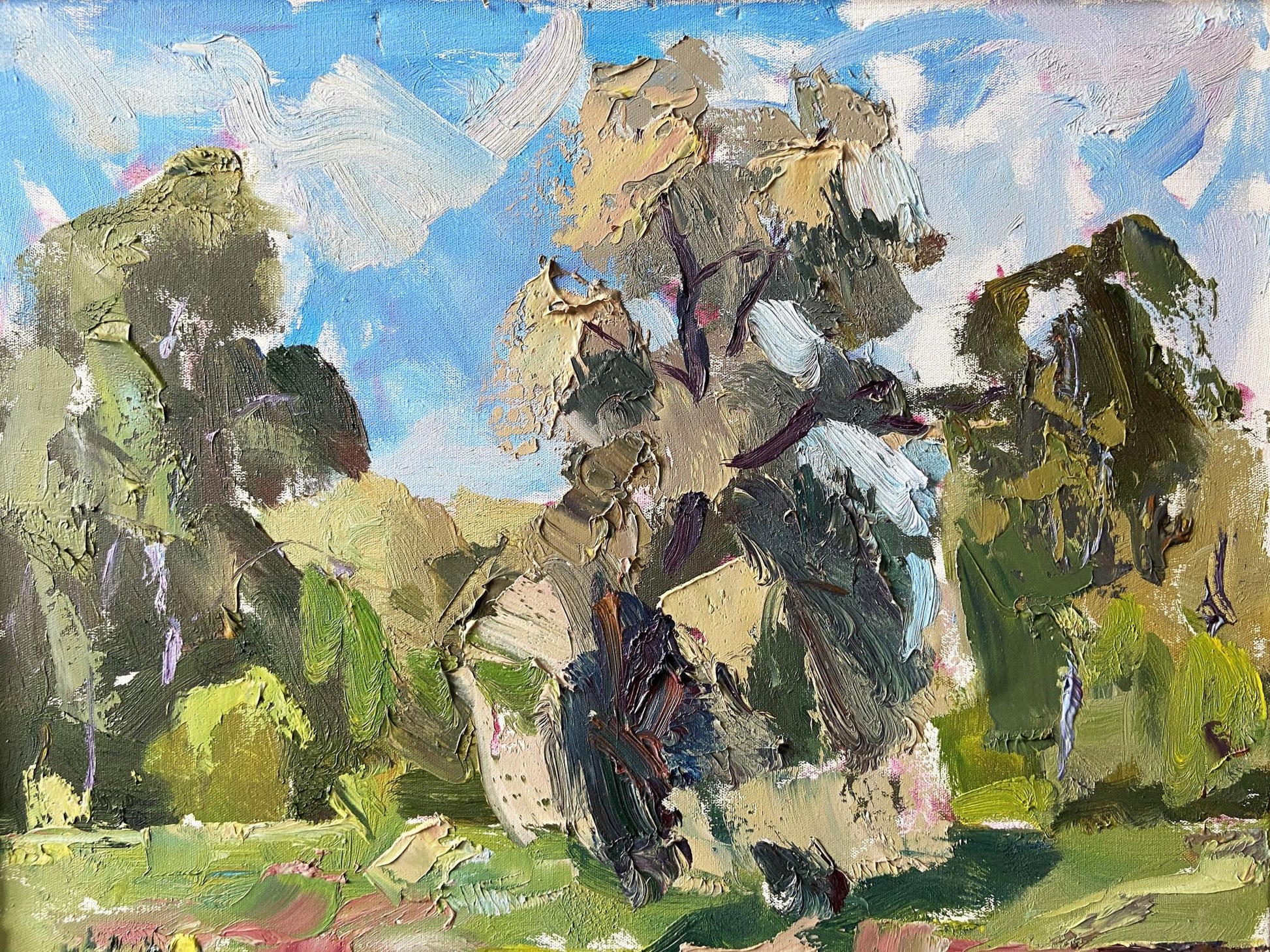 Impasto-textured May Shore oil painting by Gaponchenko Ivan Ivanovich