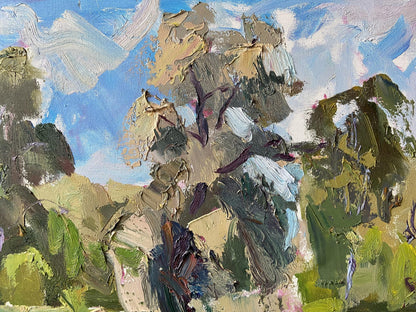 Impasto textured oil painting May shore by Gaponchenko Ivan Ivanovich