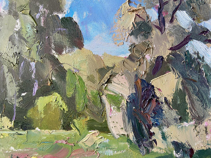 Impasto textured May shore oil painting by Gaponchenko Ivan Ivanovich