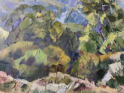 Oil painting Chuguivsky by Gaponchenko Ivan Ivanovich with textured foliage