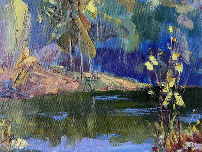 Vibrant impressionist oil painting Not a Boring Summer by Gaponchenko Ivan Ivanovich