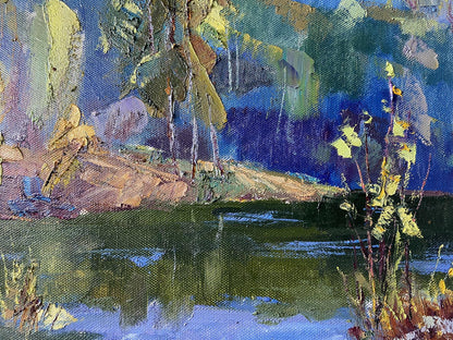 Textured impressionist oil painting Not a Boring Summer by Gaponchenko Ivan Ivanovich