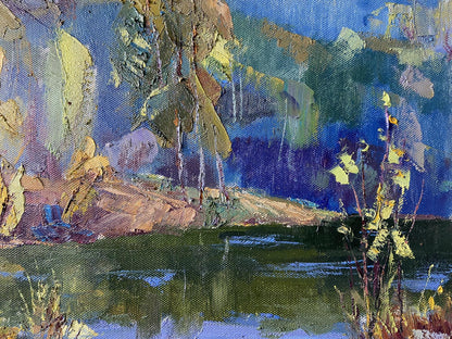 Vibrant impressionist oil painting Not a boring summer by Gaponchenko Ivan Ivanovich