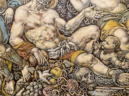 Oil painting of muscular nude male Lot by Litvinov Oleg Arkad’yevich