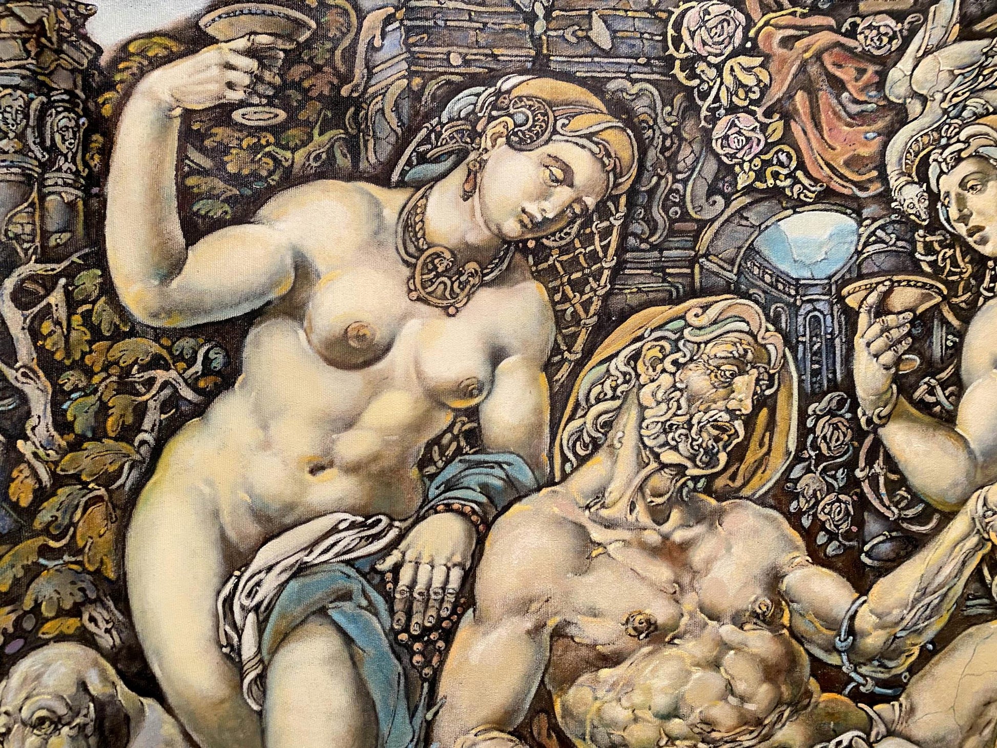 Oil painting of Lot and daughters by Litvinov Oleg Arkad’yevich