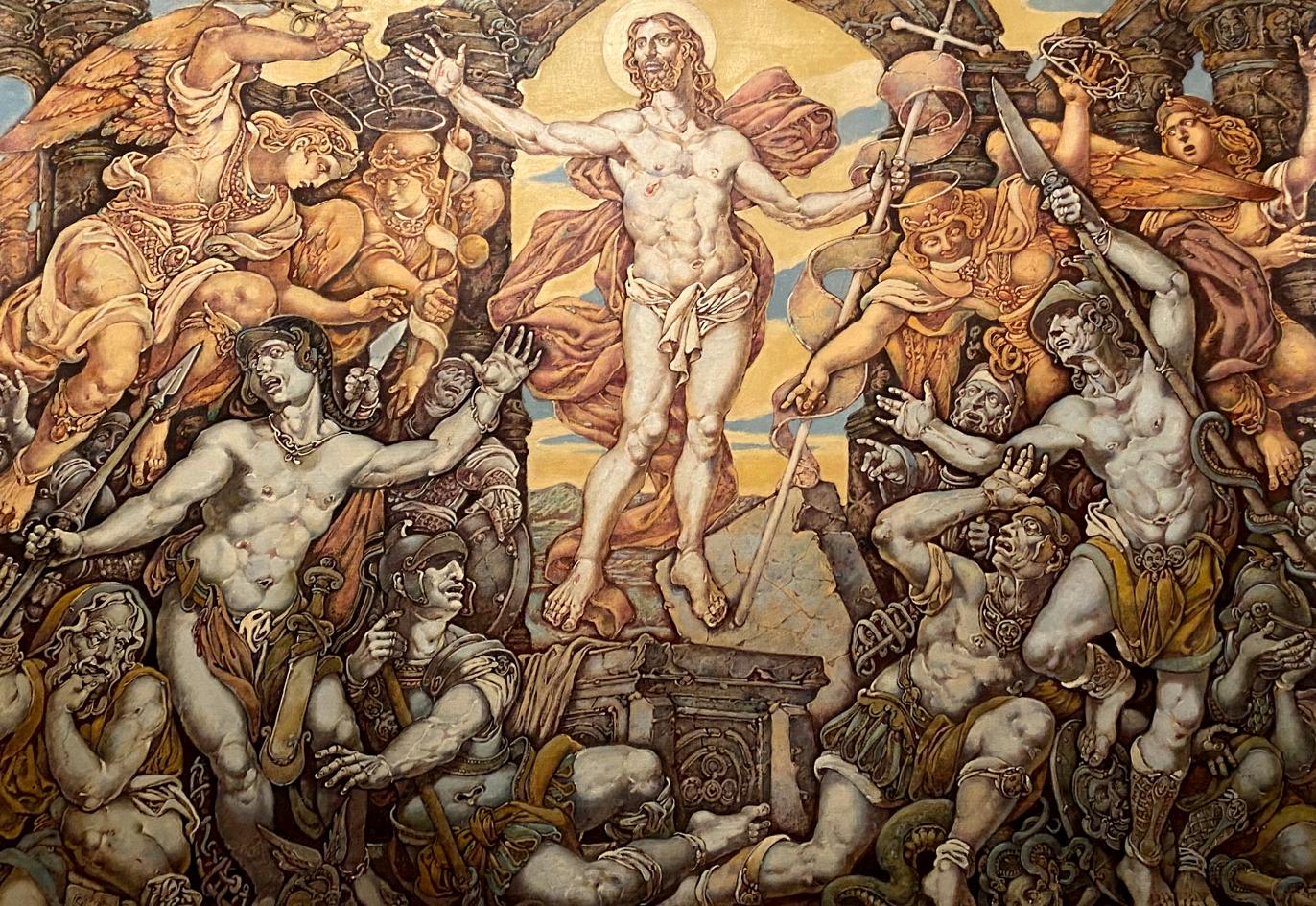 Resurrected Christ oil painting by Litvinov Oleg Arkad’yevich