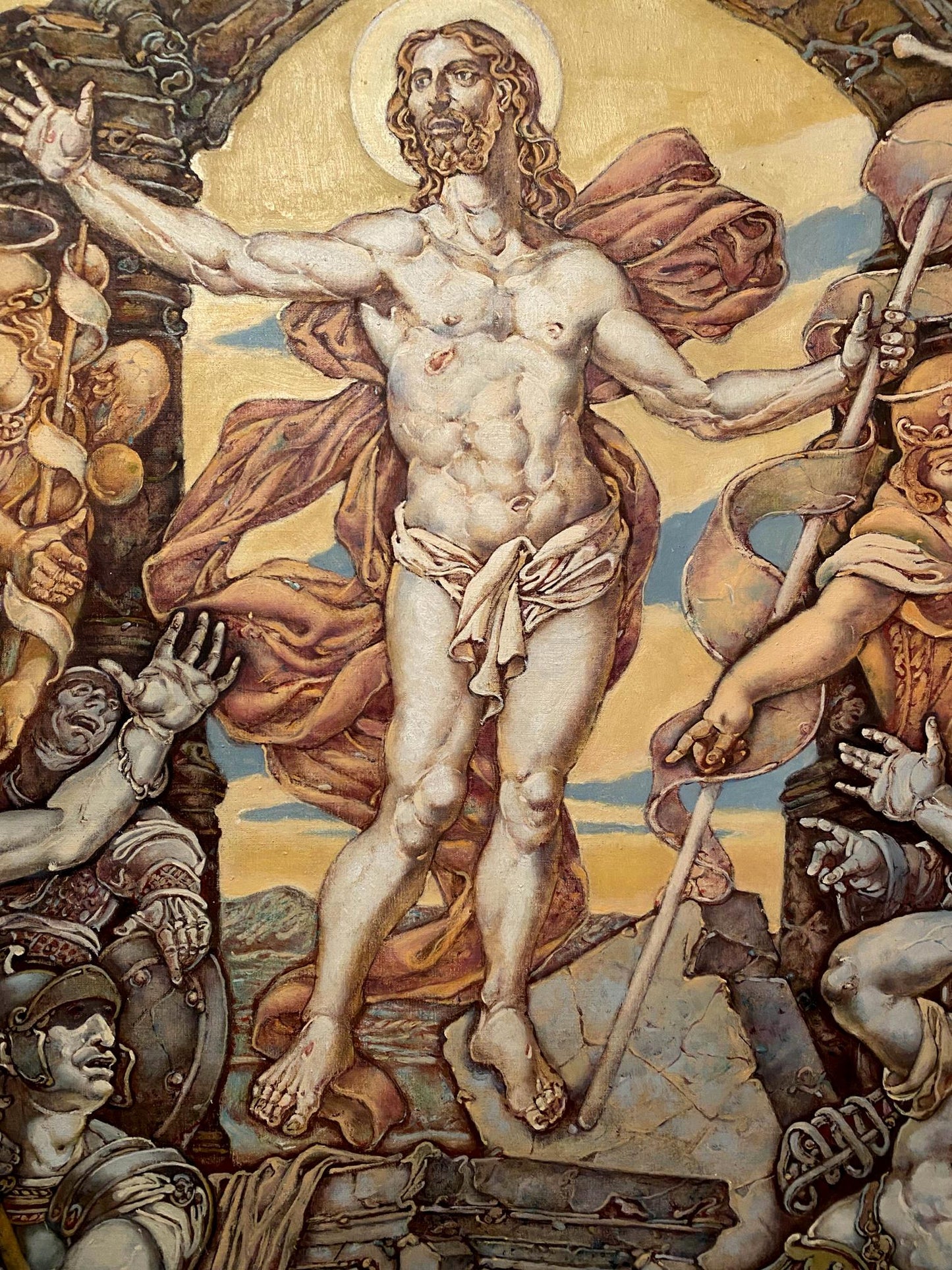 Oil painting of Christ Resurrection by Litvinov Oleg Arkad’yevich