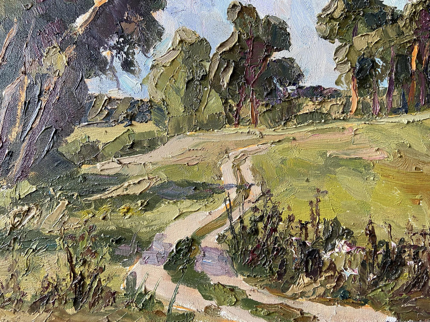 Impasto oil painting by Gaponchenko Ivan Ivanovich: Forest beauty path