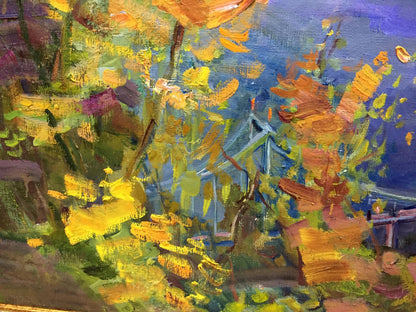 Vibrant impressionist oil painting by Kiev Lelchuk-M.aya Marina Grigorievna
