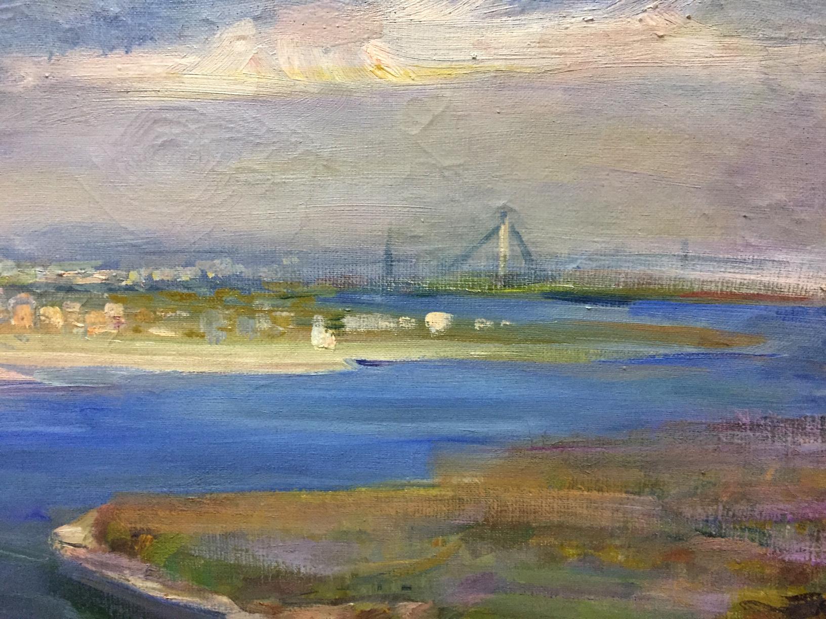 Oil painting Kiev Lelchuk-M.aya Marina Grigor’yevna river landscape