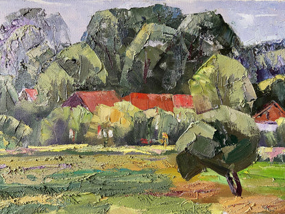 Oil painting Old manor Gaponchenko Ivan Ivanovich