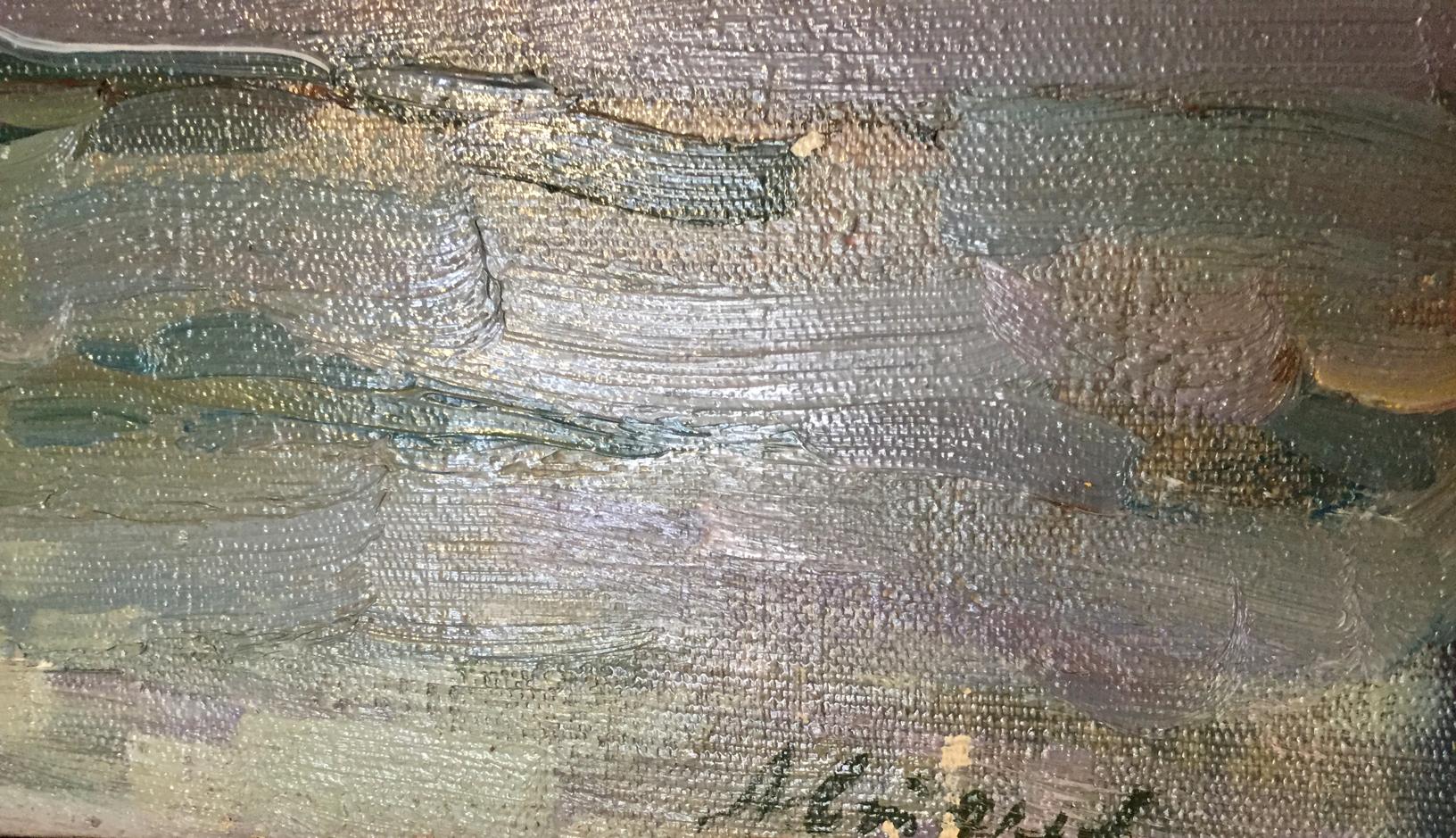 Oil painting Baltic Sea by Strelov Arkady Efimovich textured canvas