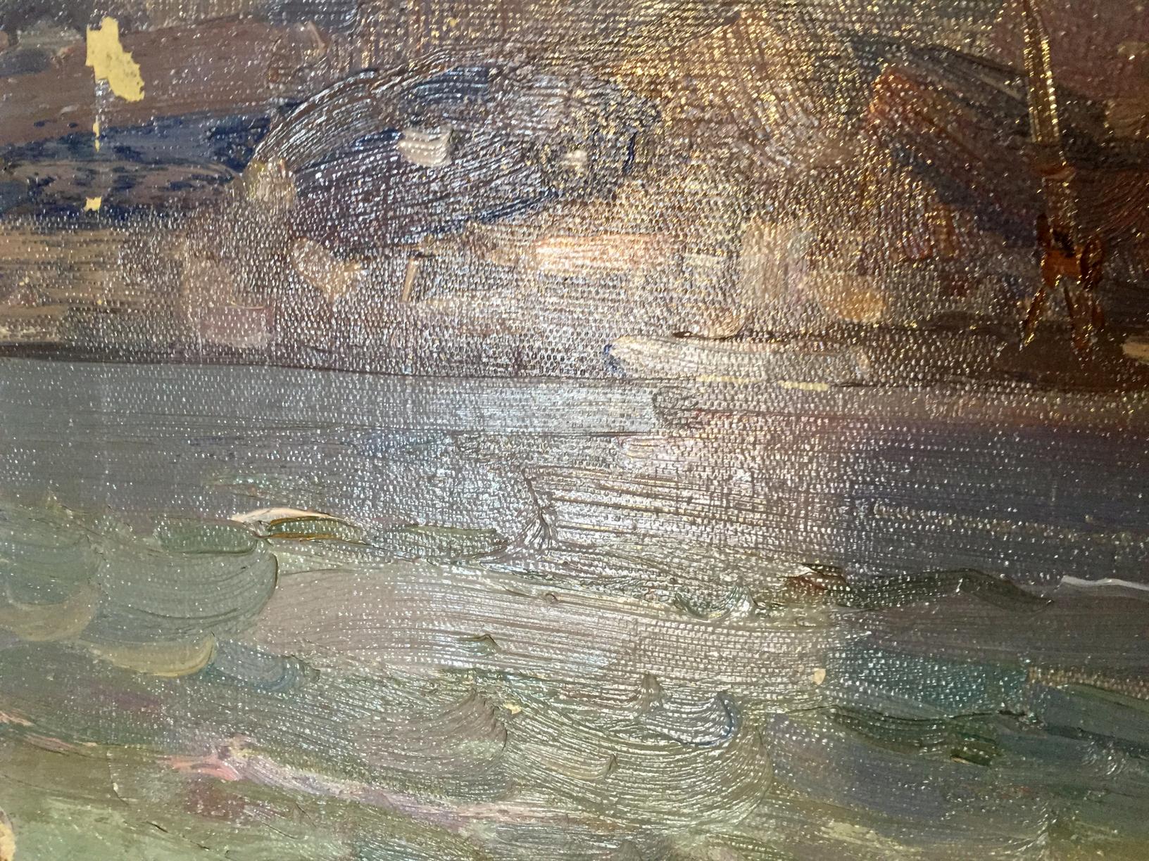 Textured oil painting of Baltic Sea by Strelov Arkady Efimovich