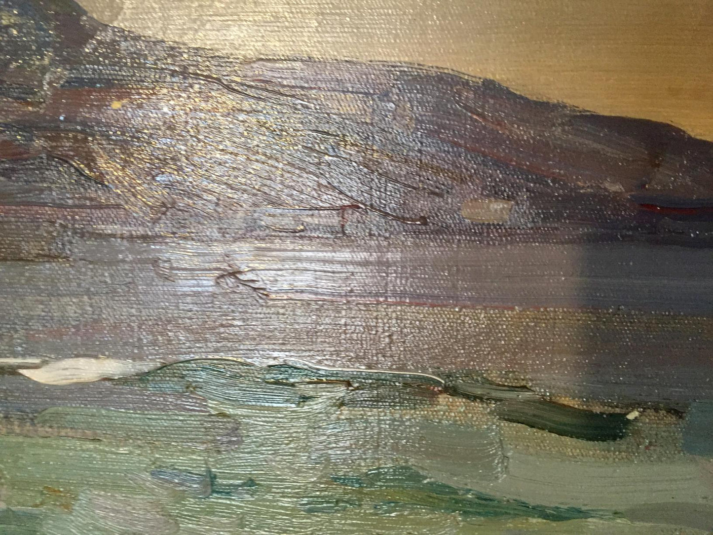 Textured impasto oil painting of Baltic Sea by Strelov Arkady Efimovich